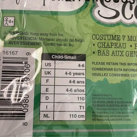 BRAND NEW girl the wizard of oz scarecrow 7 pcs halloween costume size S 4-6 - Picture 10 of 10